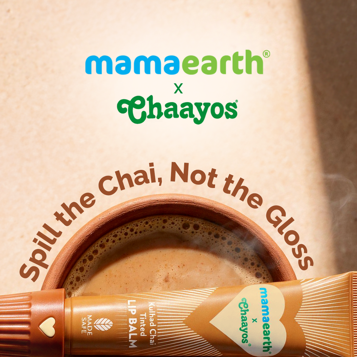 Mamaearth X Chaayos Kulhad Chai Tinted Lip Balm - 10g