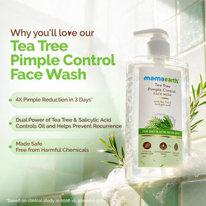 Tea Tree Pimple Control Face Wash with Tea Tree & Salicylic for Oily & Acne-Prone Skin - 250ml