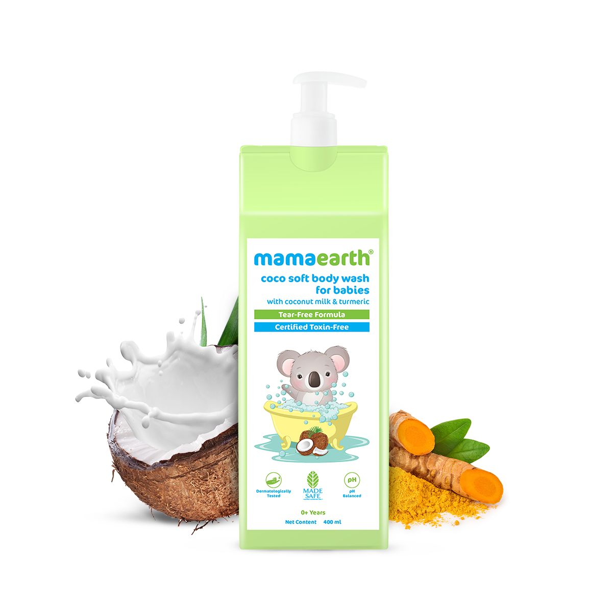 Mamaearth Coco Soft Body Wash babies coconut milk turmeric 400ml