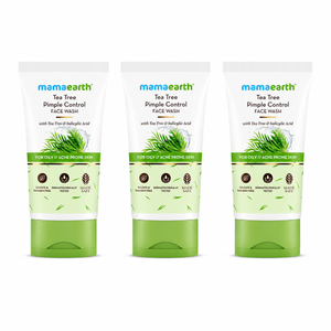 Tea Tree Pimple Control Face Wash with Tea Tree & Salicylic for Oily & Acne-Prone Skin - 150ml (Pack of 3)