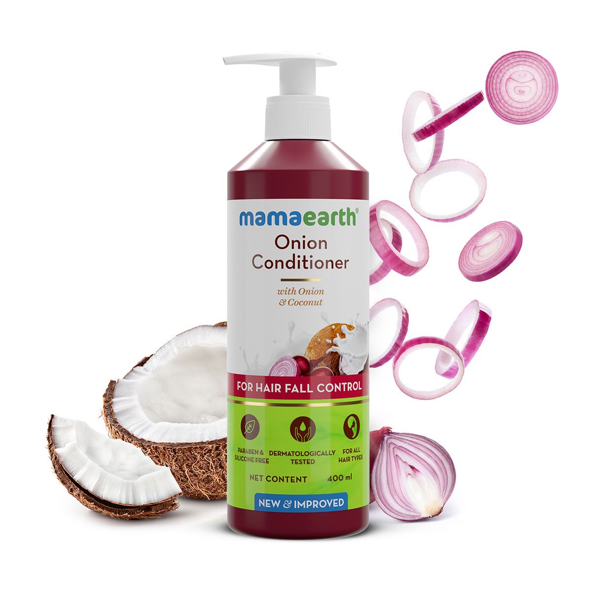 Onion Conditioner for Hair Growth and Hair Fall Control with Onion and Coconut, 400ml