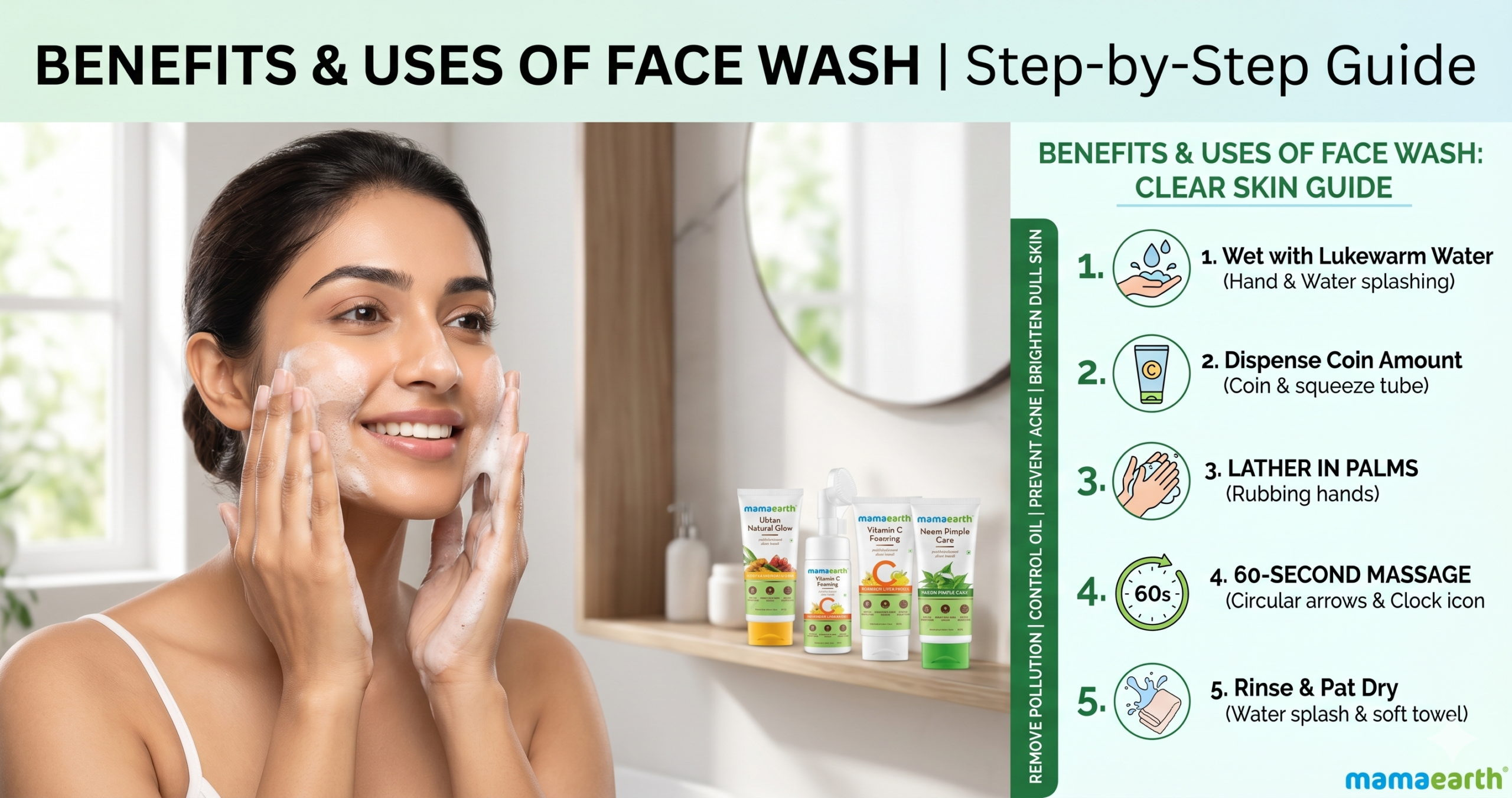 Benefits and Uses of Face wash | Step-by-Step Guide