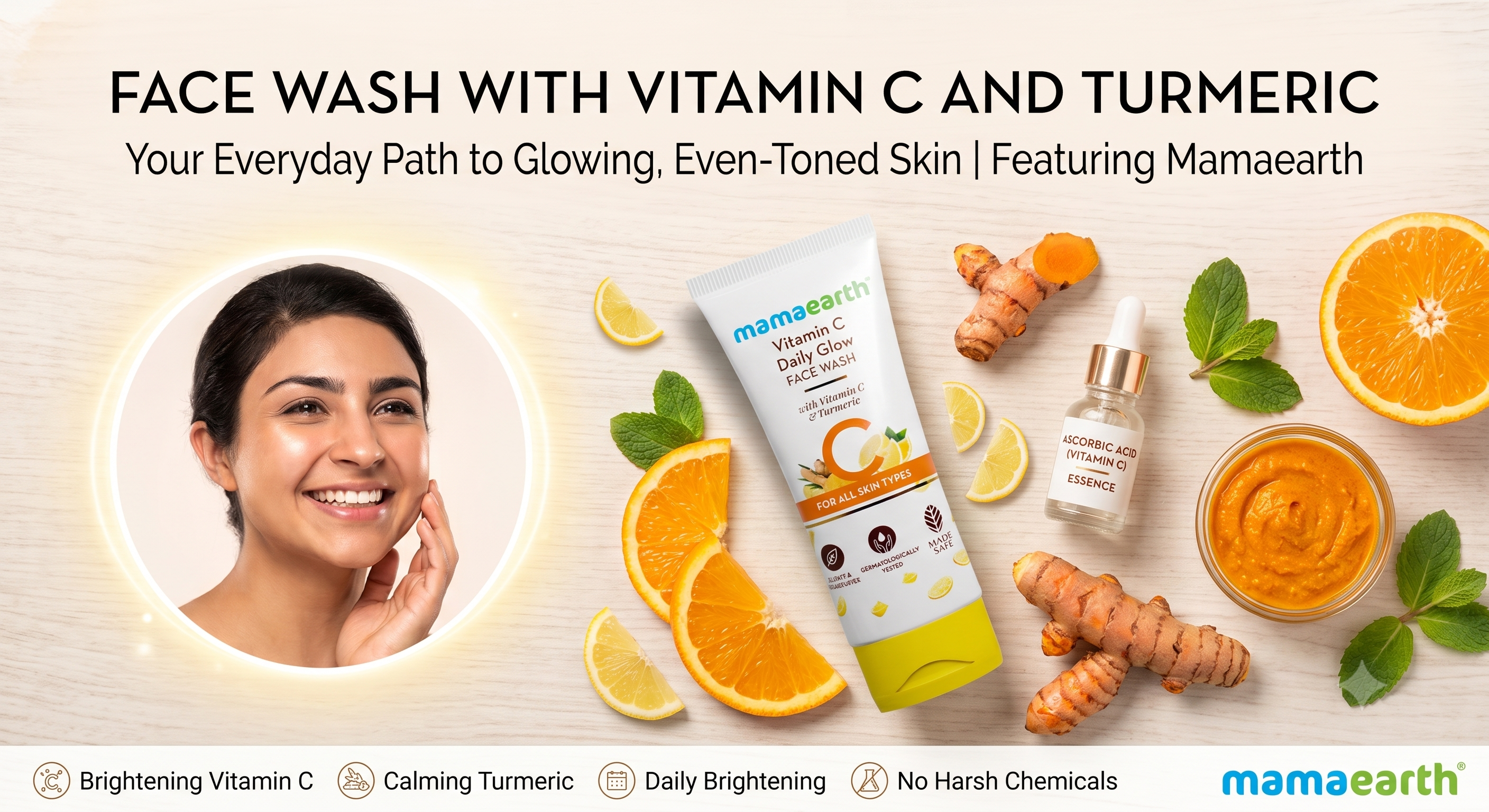 Face Wash with Vitamin C and Turmeric
