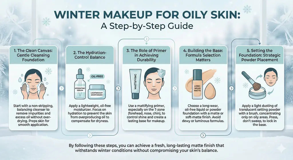 Winter Makeup for Oily Skin: Shine-Free & Flawless