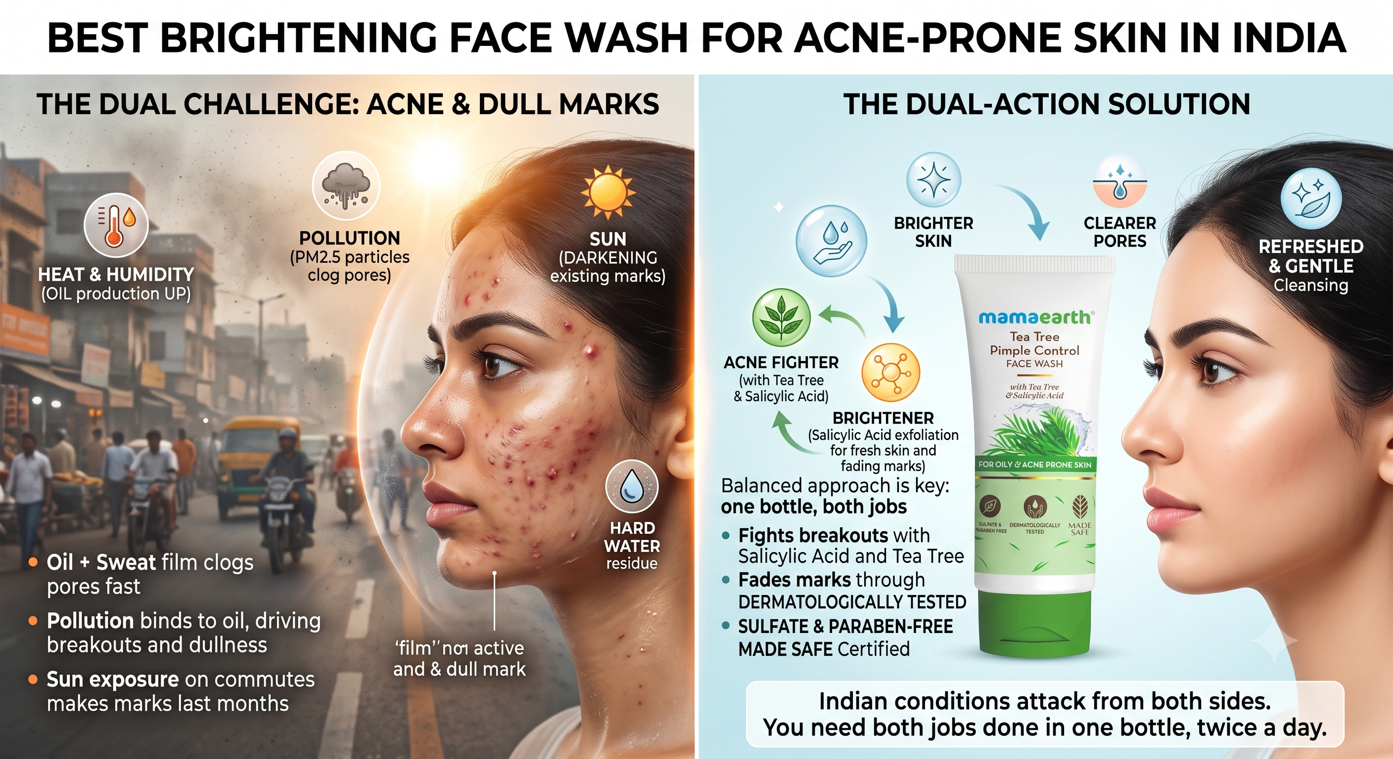 Best Brightening Face Wash for Acne-Prone Skin in India