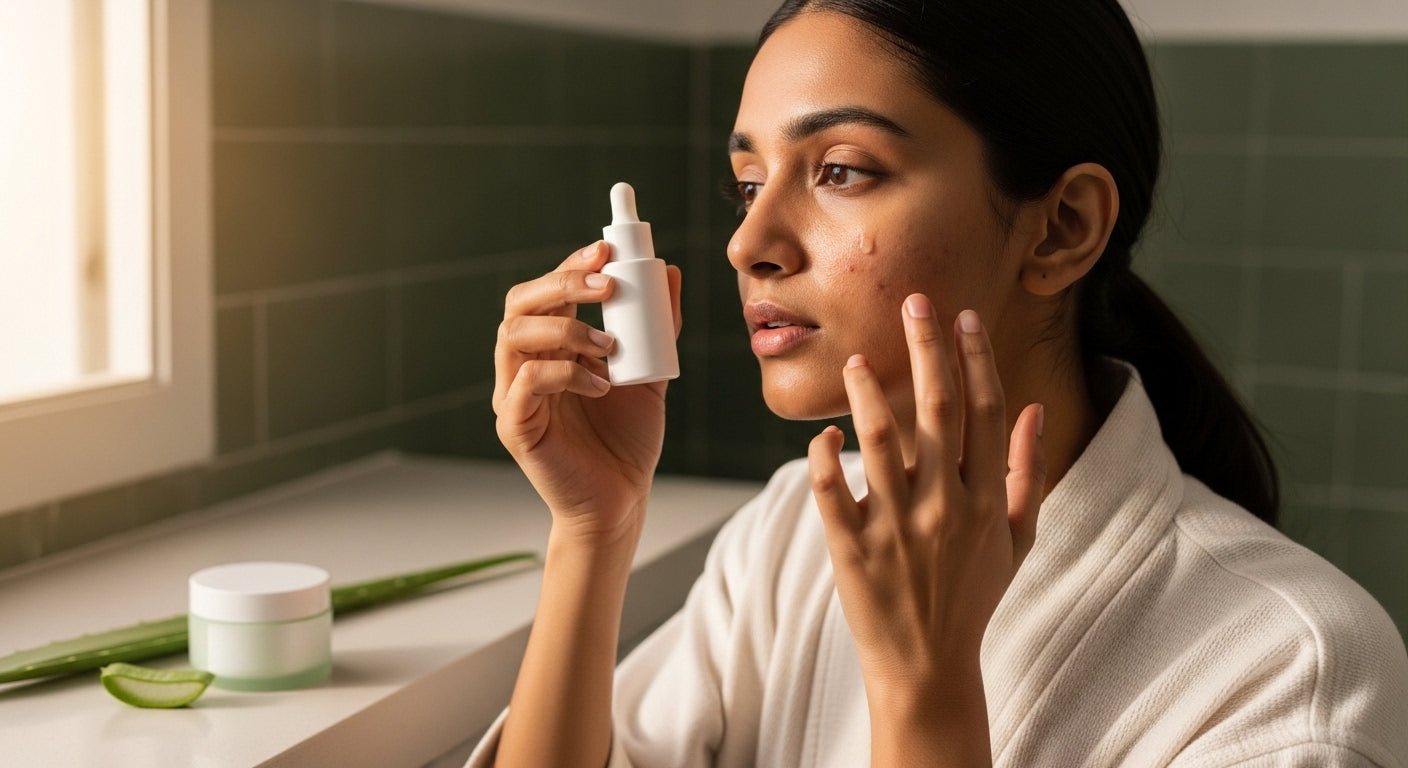How long does a simple beginner routine take to fade acne marks on sensitive skin?