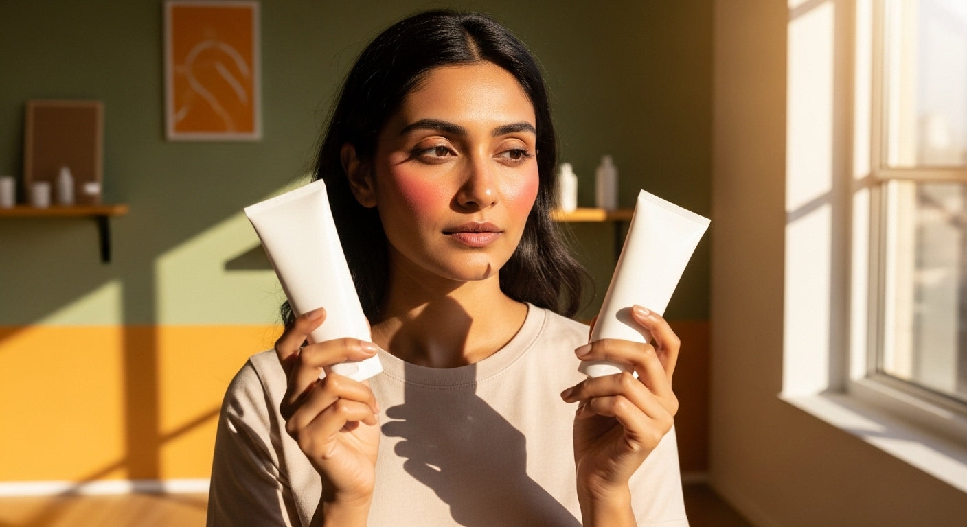 Kya highly sensitive, reactive skin par wrinkles rokne ke liye mineral sunscreen chemical sunscreen se better hai?