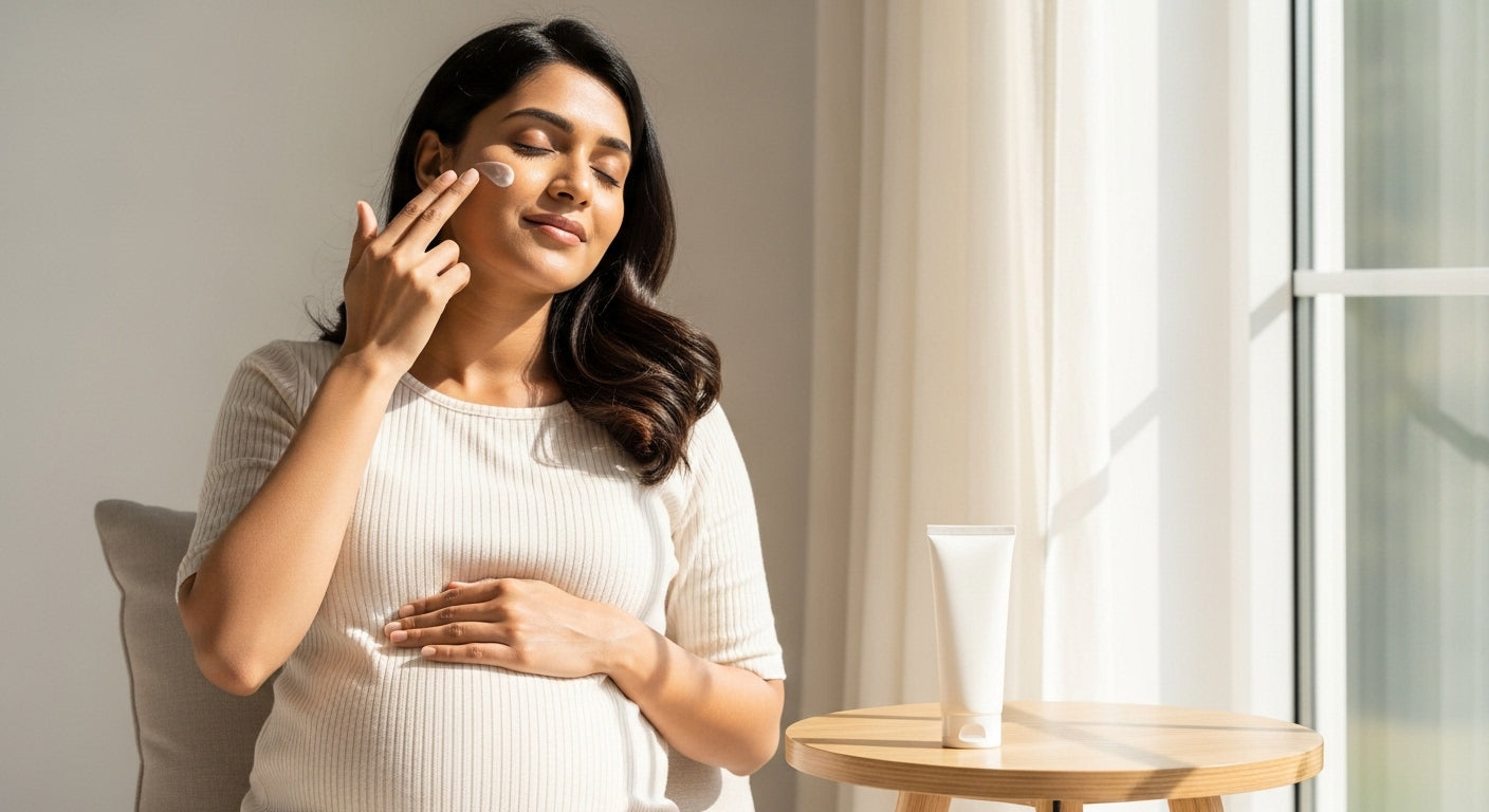 Pregnancy ke time pe thick mineral sunscreens sensitive skin pe bahut suffocating feel hote hain. Kya main iski jagah ek comfortable hybrid sunscreen use kar sakti hoon?