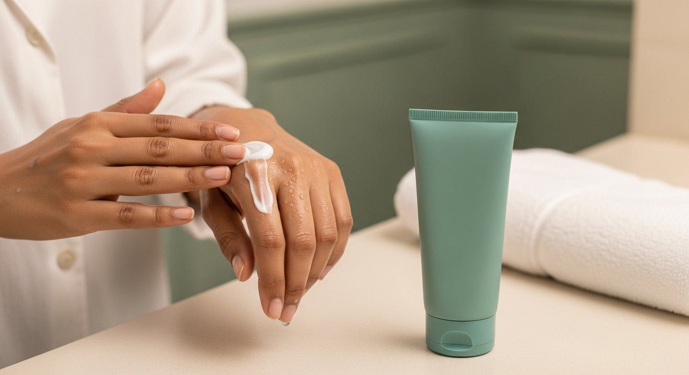 Should I apply hand moisturiser on damp skin to stop fingers from flaking permanently?
