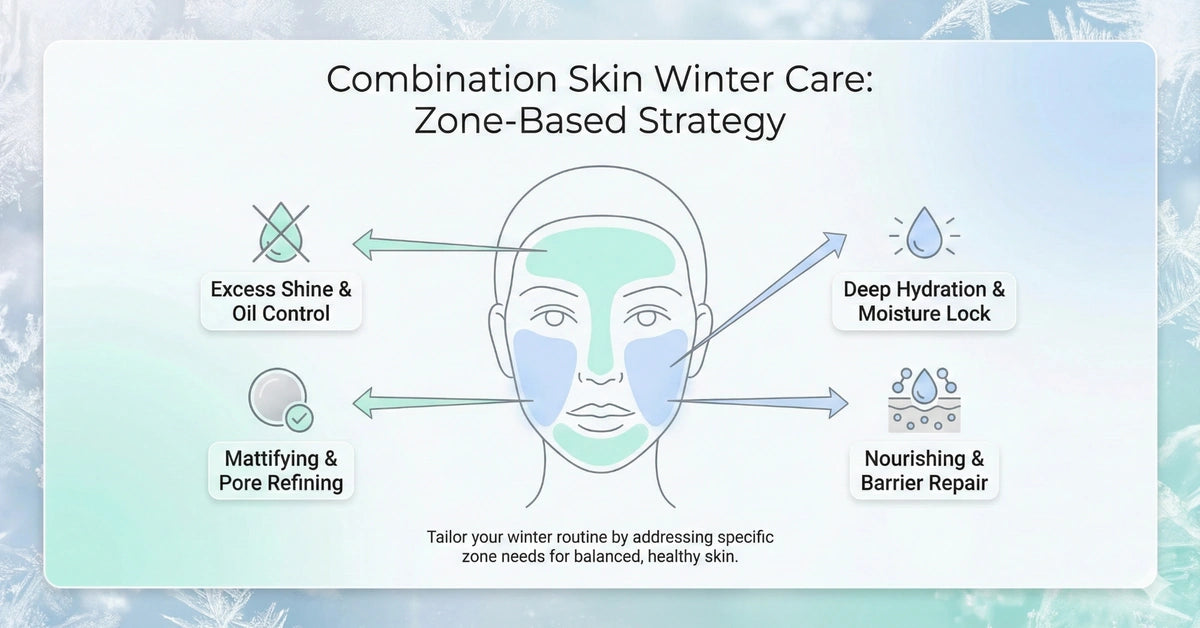 Combination Skin Winter Care: Balance Oily T-Zone & Dry Cheeks