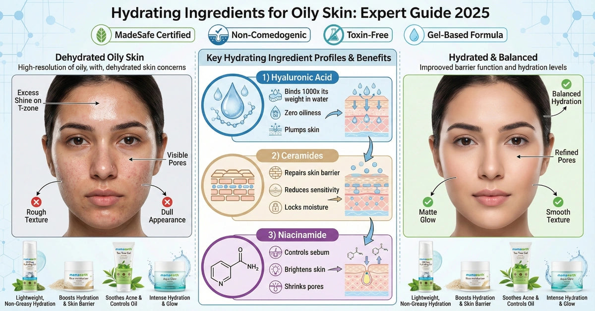 Top Hydrating Ingredients for Oily Skin | Dermatologist Tips