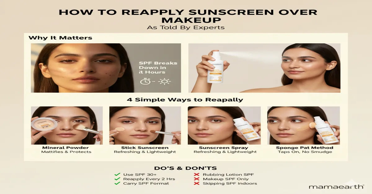 How to Reapply Sunscreen Over Makeup? As Told By Experts