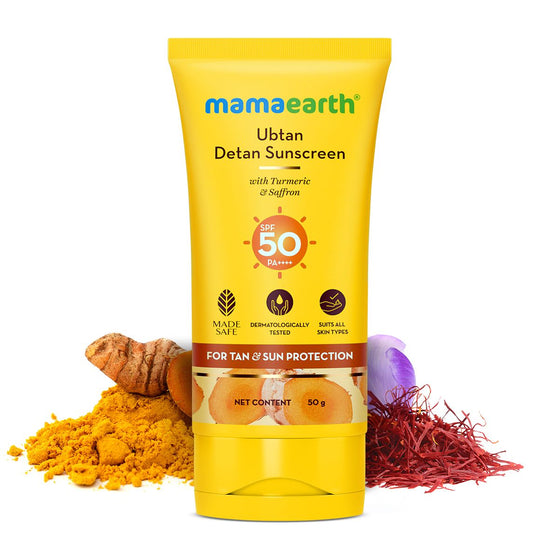 Ubtan Detan Sunscreen SPF 50 with Turmeric and Saffron 50g