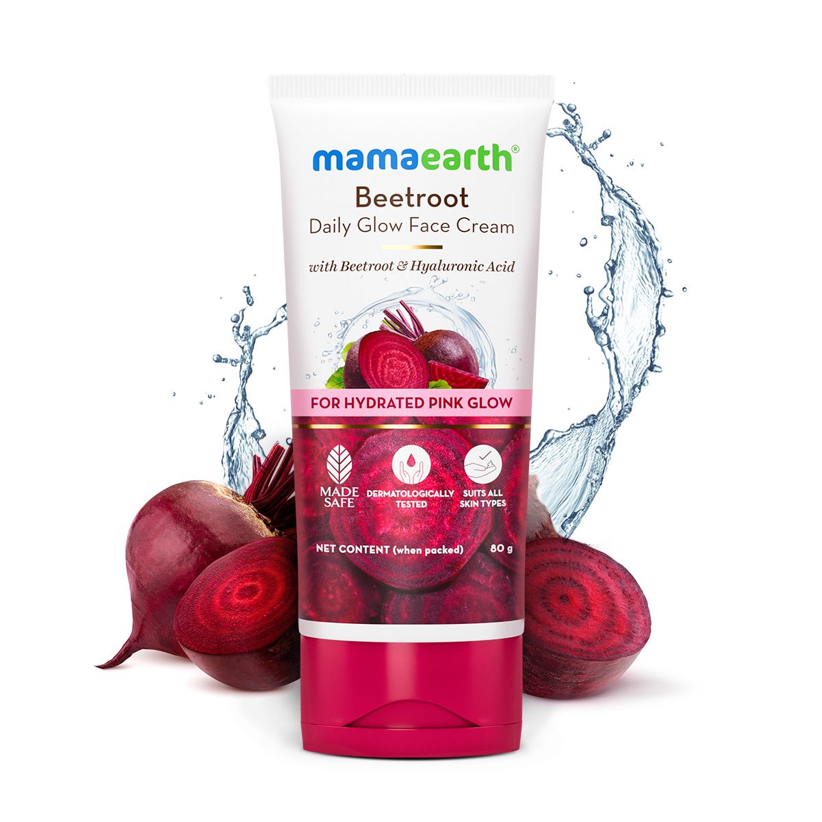 Mamaearth Beetroot Daily Glow Face Cream with Rice Water and Niacinamide for Glass Skin, 100 ml