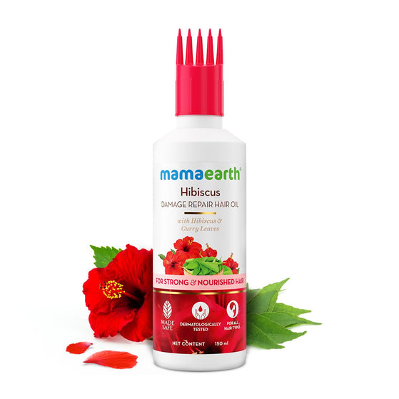 Hibiscus Damage Repair Hair Oil with Hibiscus & Curry Leaves - 150 ml