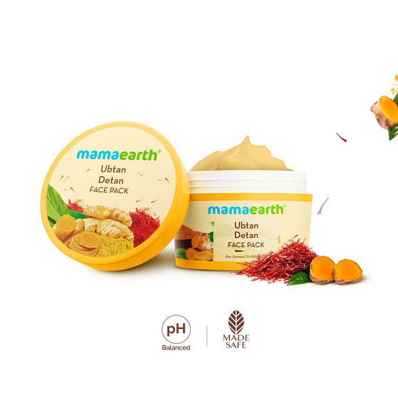 Ubtan Detan Face Pack with Turmeric & Saffron for Normal to Oily Skin - 200 g