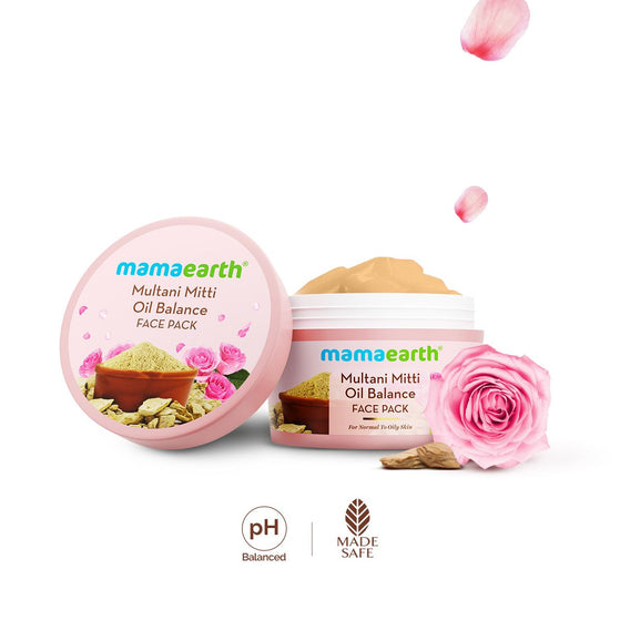 Multani Mitti Oil Balance Face Pack with Multani Mitti & Bulgarian Rose for Normal to Oily Skin - 200 g