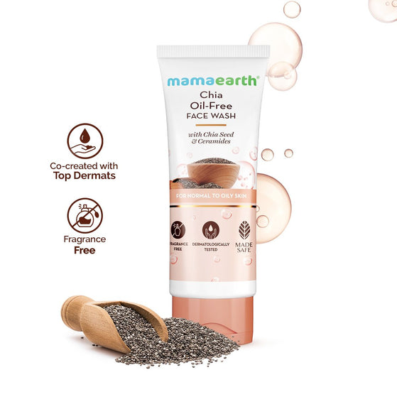 Chia oil-free face wash 100ml fragrance free tube
