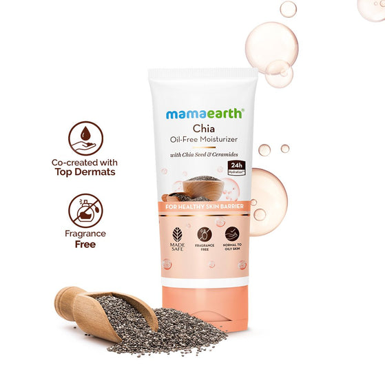Chia Oil-Free Moisturizer with Chia Seed & Ceramides for Hydrated Glow - 80 g