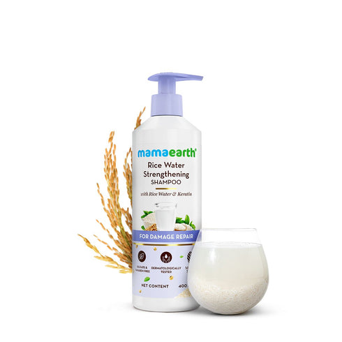Mamaearth Rice Water Strengthening Shampoo 400 Ml