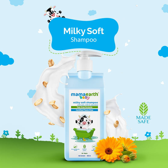 Milky Soft Shampoo with Oats, Milk and Calendula for Babies - 400 ml