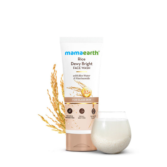 Rice face wash with rice milk
