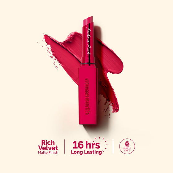 Luxe Matte Long Stay Lipstick with Passion Fruit Oil & Vitamin E -2g | Fuchsia Pink