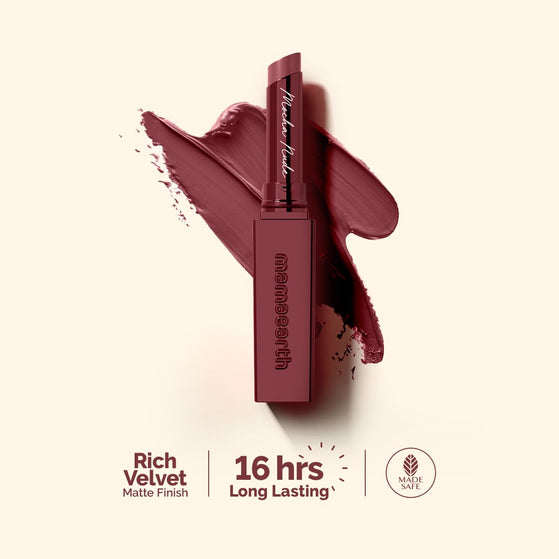 Luxe Matte Long Stay Lipstick with Passion Fruit Oil & Vitamin E -2g | Mocha Nude