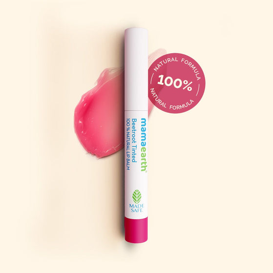 Beetroot Tinted 100% Natural Lip Balm with Beetroot & Beeswax for 12h Moisturized Lips -2 g