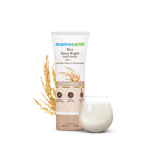 Rice Dewy Bright Face Wash With Rice Water & Niacinamide for Glass Skin - 100 ml