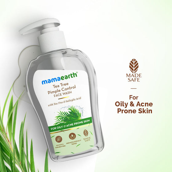 Tea Tree Pimple Control Face Wash with Tea Tree & Salicylic for Oily & Acne-Prone Skin - 250ml