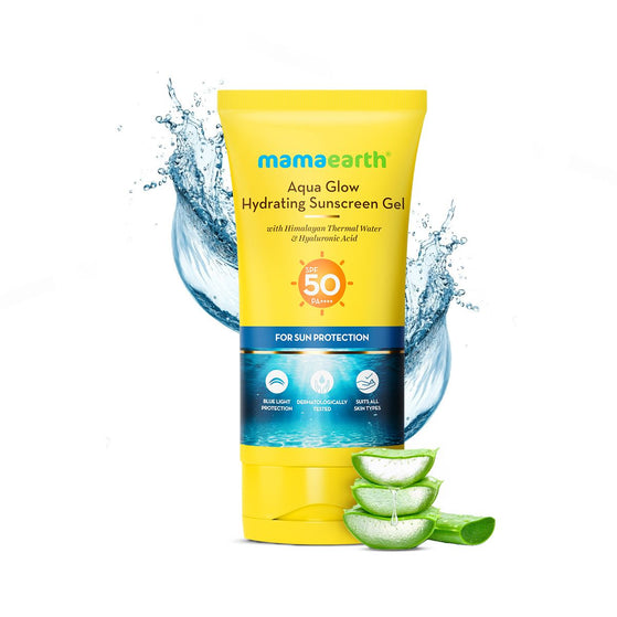 Aqua Glow Hydrating Sunscreen Gel with Himalayan Thermal Water and Hyaluronic Acid - 50 g