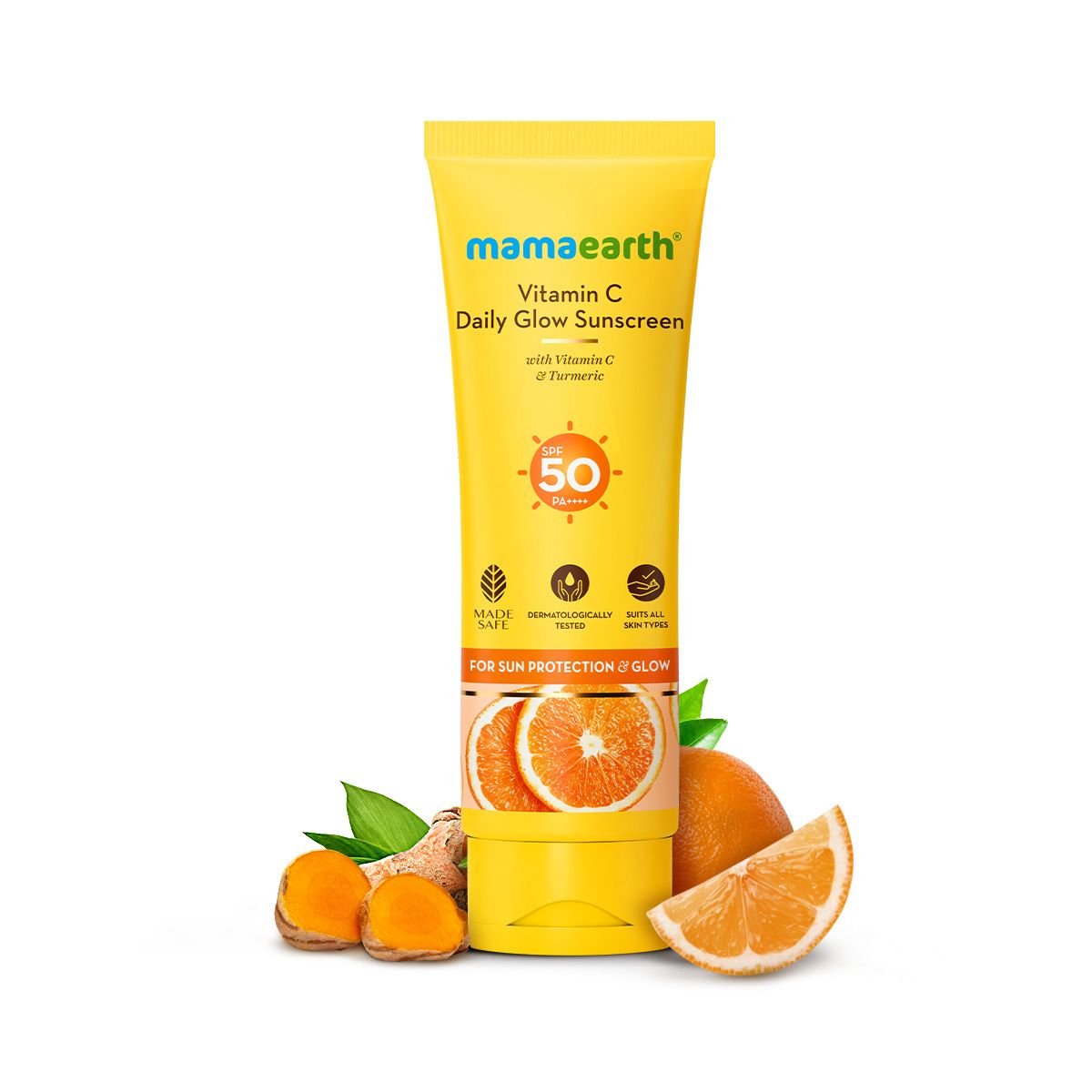 Vitamin C Daily Glow Sunscreen with Vitamin C & Turmeric for Sun Protection & Glow - 125 g