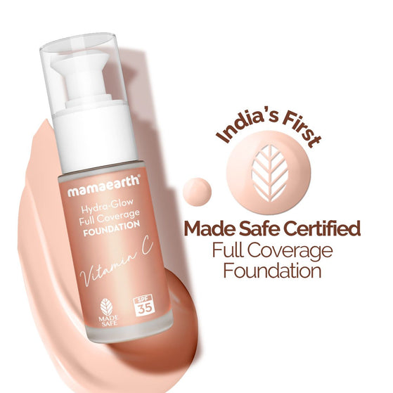 Hydra-Glow Full Coverage Foundation With Vitamin C & Turmeric - 30 ml | Ivory Glow