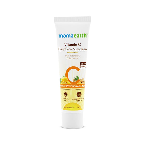 Vitamin C Daily Glow Sunscreen With Vitamin C & Turmeric for Sun Protection & Glow - 20 g