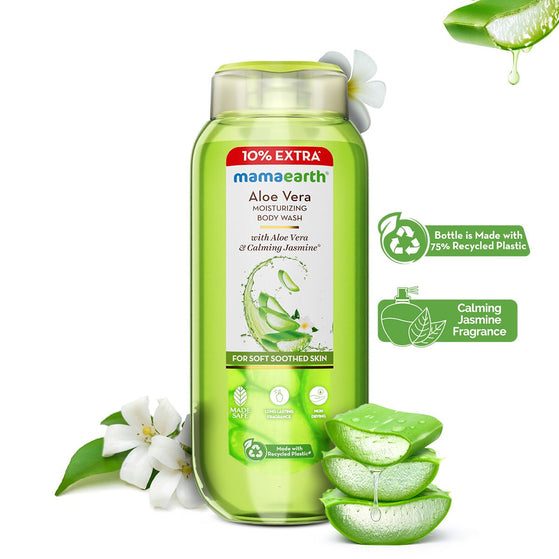 Aloe Vera Moisturizing Body Wash with Aloe Vera & Calming Jasmine For Soft & Soothed Skin – 250 ml + 25 ml