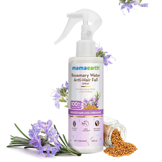Rosemary Water Anti-Hair Fall Spray with 100% Pure Steam Distilled Rosemary Water & Methi Dana for Hair - 200 ml