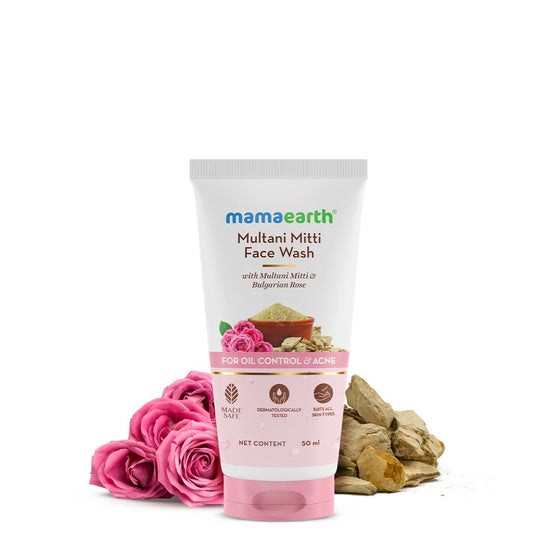 Multani Mitti Face Wash with Multani Mitti & Bulgarian Rose For Oil Control & Acne - 50ml