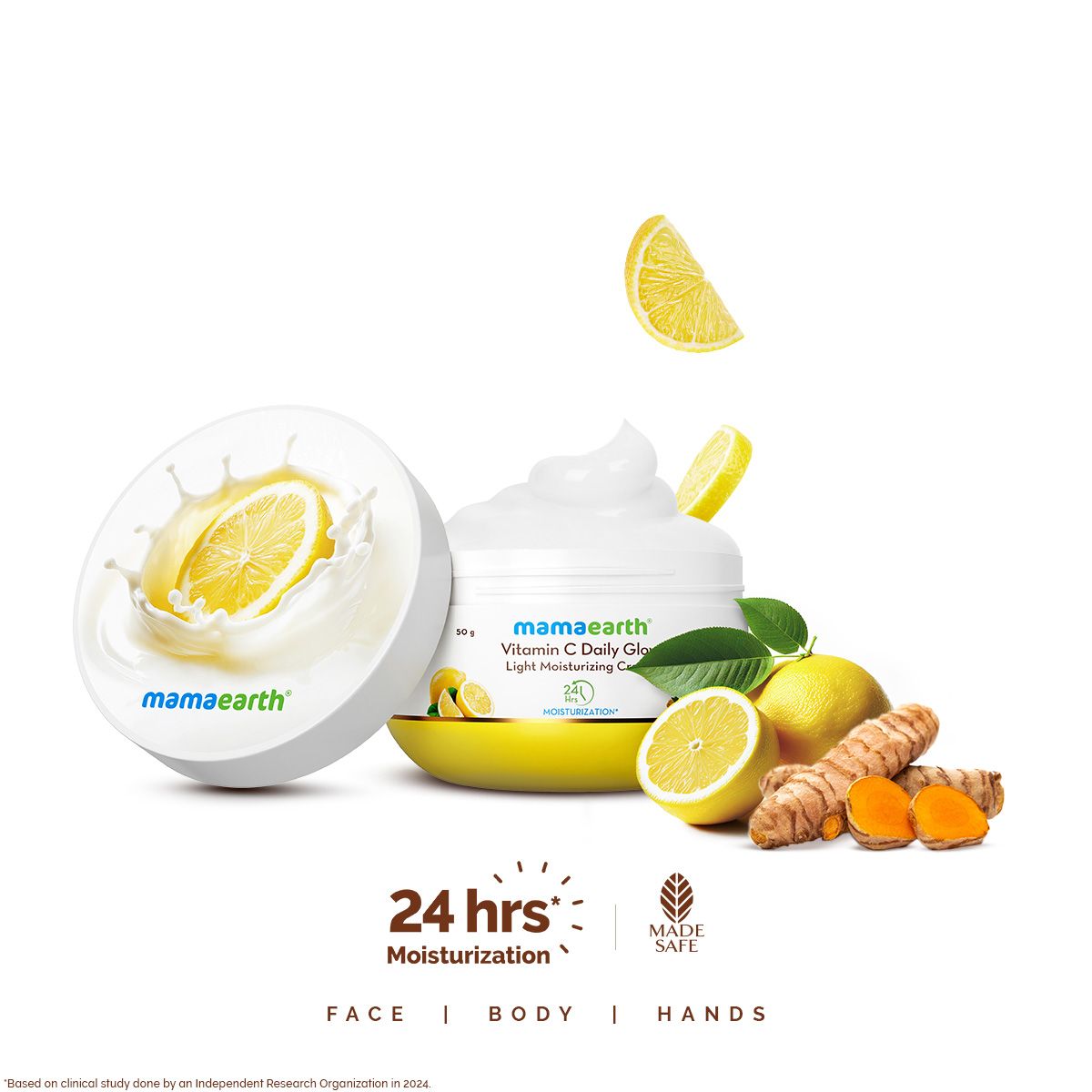 Vitamin C Daily Glow Light Moisturizing Cream with Turmeric & Vitamin C for Skin Brightening - 50 g