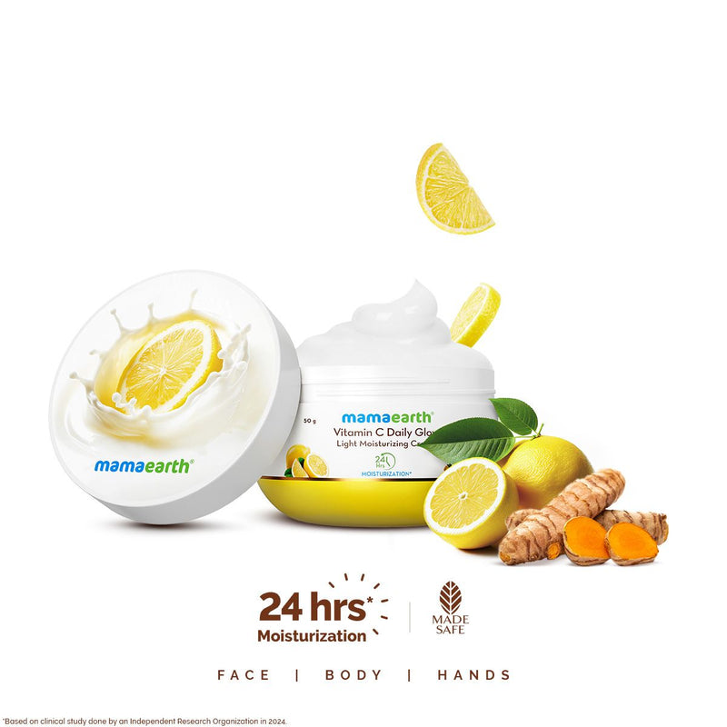 Vitamin C Daily Glow Light Moisturizing Cream with Turmeric & Vitamin C for Skin Brightening - 50 g