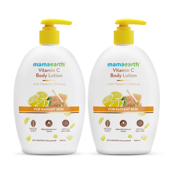 Vitamin C Body Lotion with Vitamin C & Honey for Radiant Skin - 400 ml (Pack of 2)