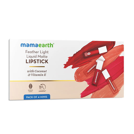 Feather Light Liquid Matte Lipstick pack of 4 minis (4 X 1.2 ml)