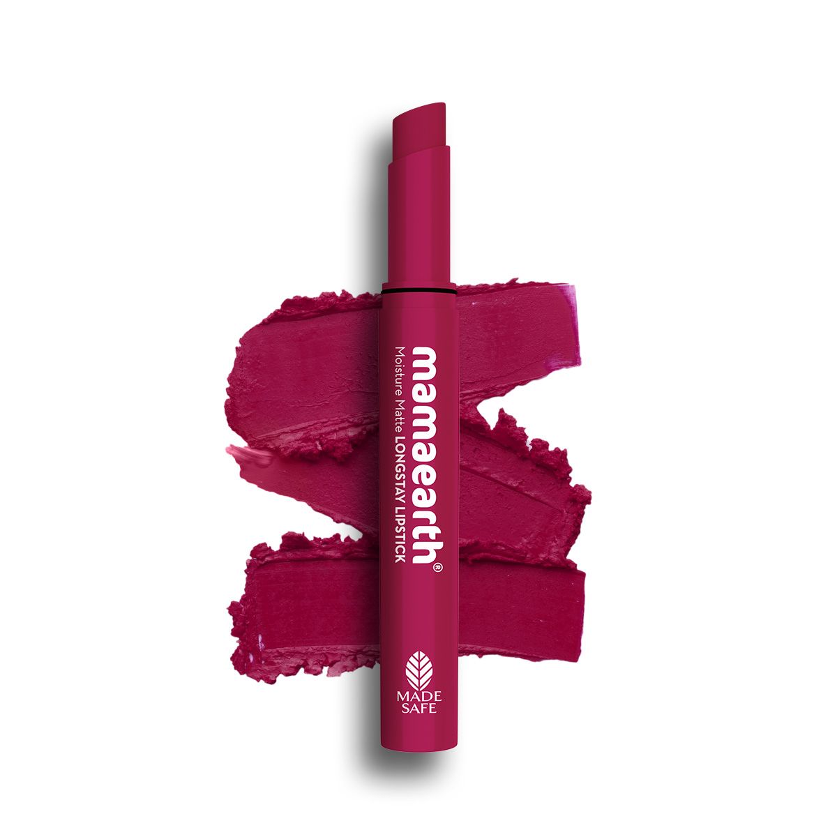 Mamaearth Moisture Matte Long Stay Lipstick12 Berry Licious Magenta with Rice Water and Niacinamide for Glass Skin, 100 ml