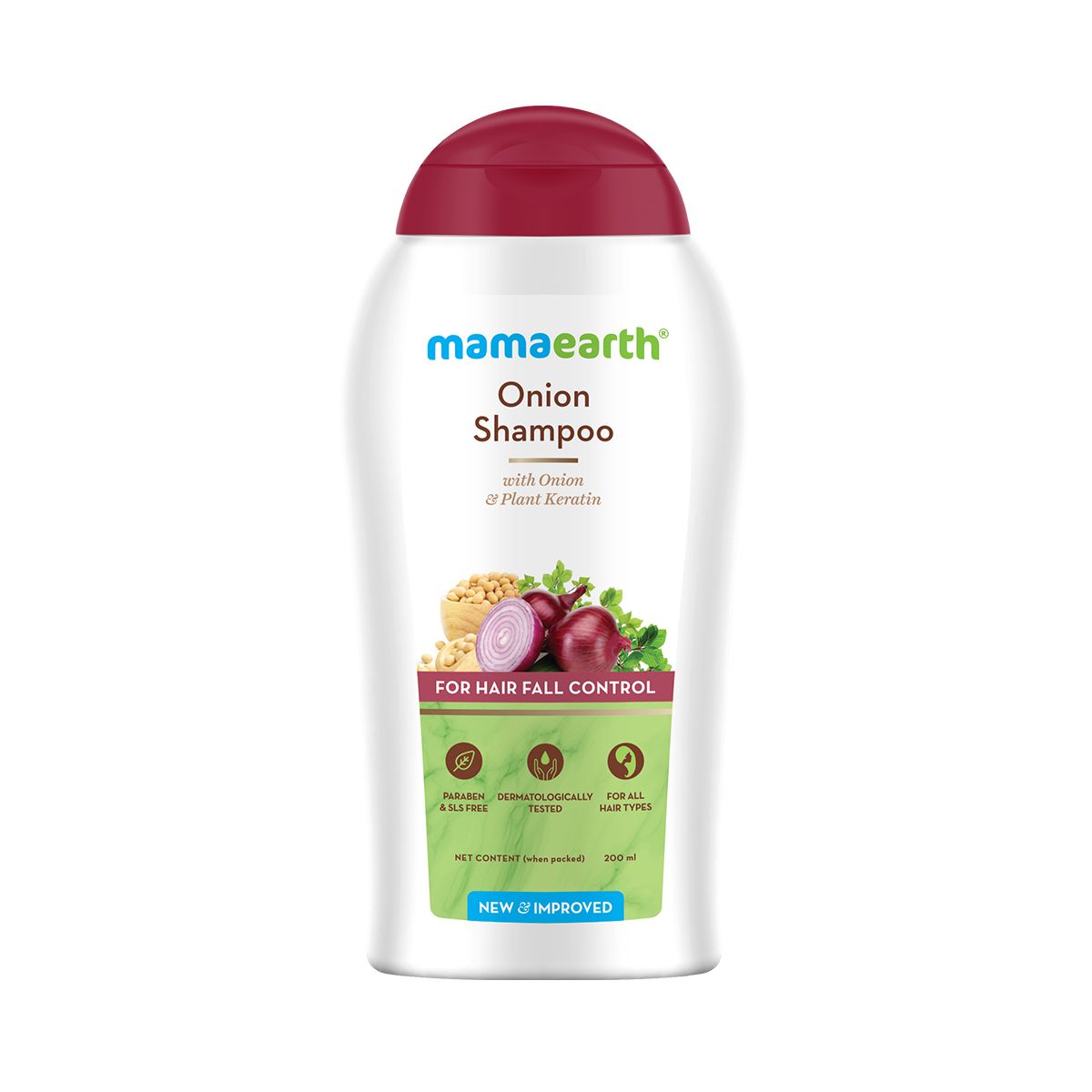 Mamaearth onion shampoo bottle front 
