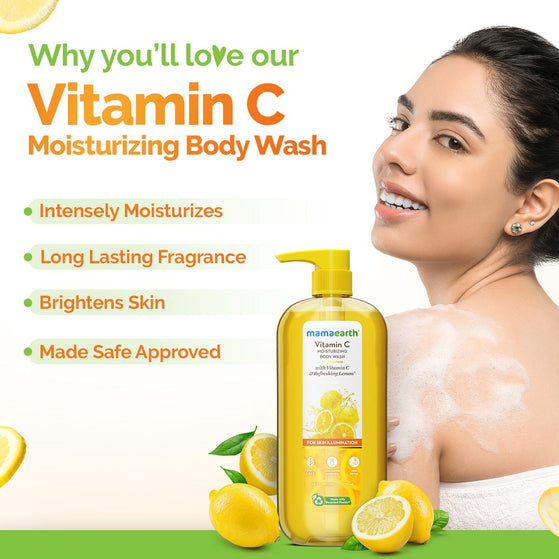 Vitamin C Moisturizing Body Wash with Vitamin C & Refreshing Lemon for Skin Illumination - 500 ml