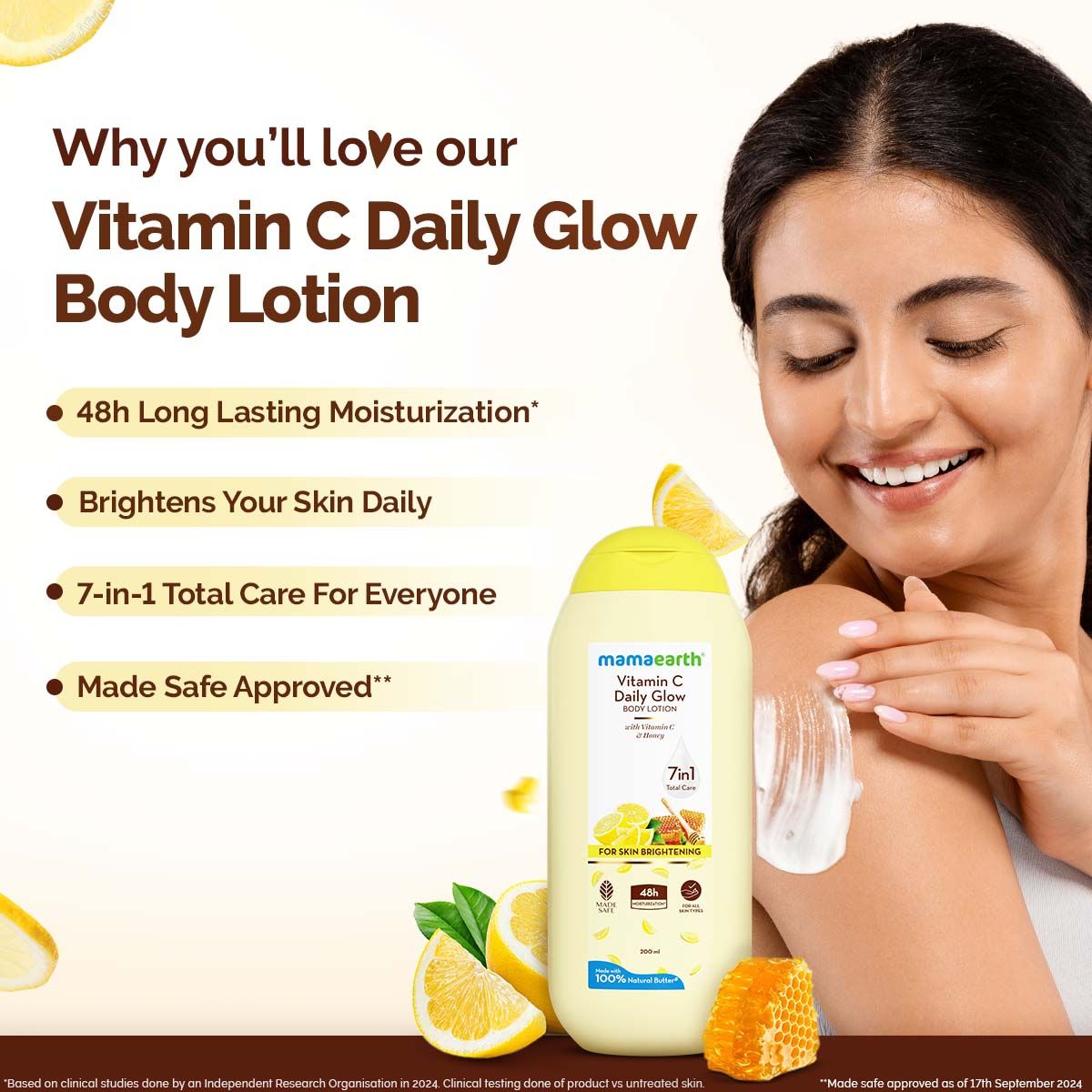 Mamaearth Vitamin C Daily Glow Body Lotion For Skin Brightening 200 ml