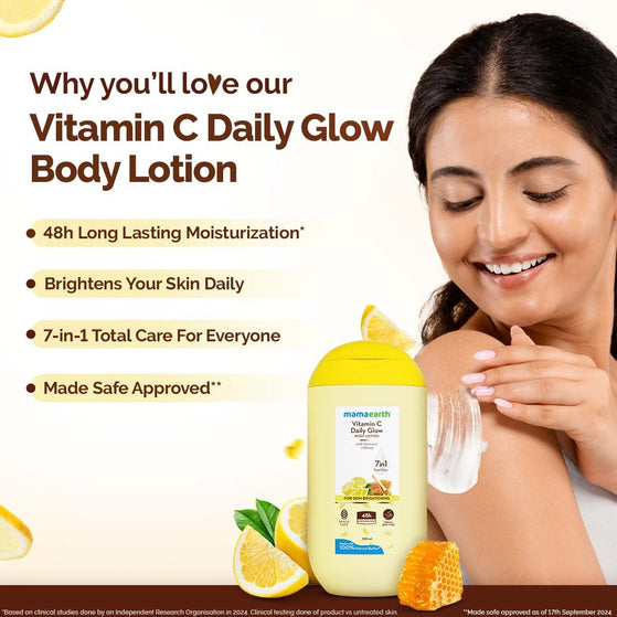 Mamaearth Vitamin C Daily Glow Body Lotion For Skin Brightening 100 ml
