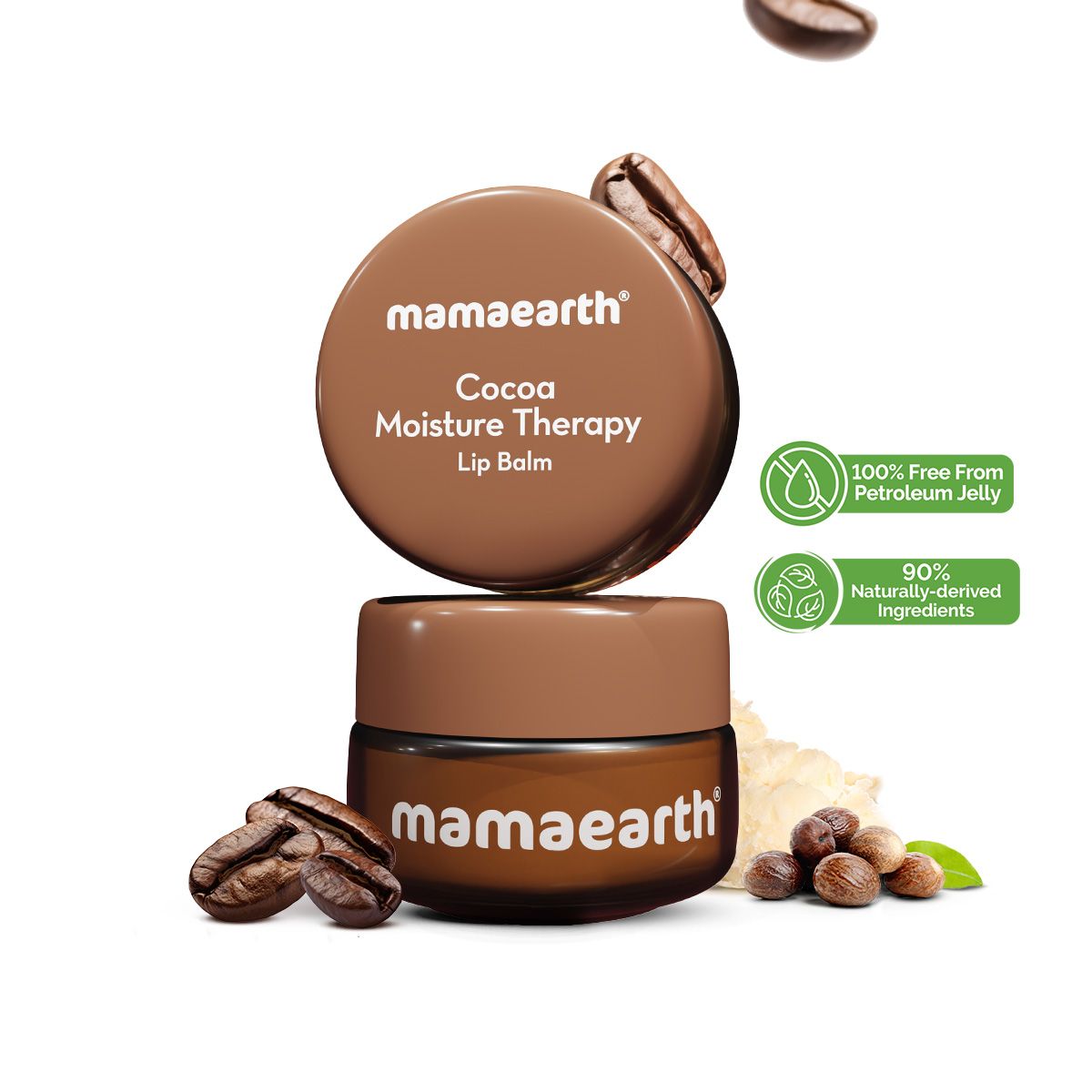 Mamaearth Cocoa Moisture Therapy Lip Balm with Rice Water and Niacinamide for Glass Skin, 100 ml