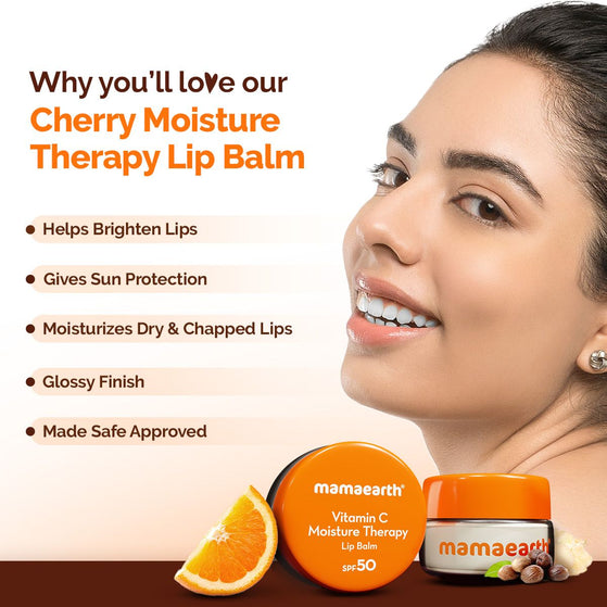 Vitamin C Moisture Therapy Lip Balm SPF 50 with Vitamin C & Honey for Lip Lightening - 15 g
