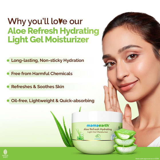 Aloe Refresh Hydrating Light Gel Moisturizer with Aloe Vera & Hyaluronic Acid for Hydrated Refreshed Skin - 200 g